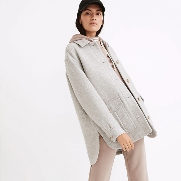 Belrose Shirt Jacket - Women's Gray Button-Up Coat - Picture 3 of 8